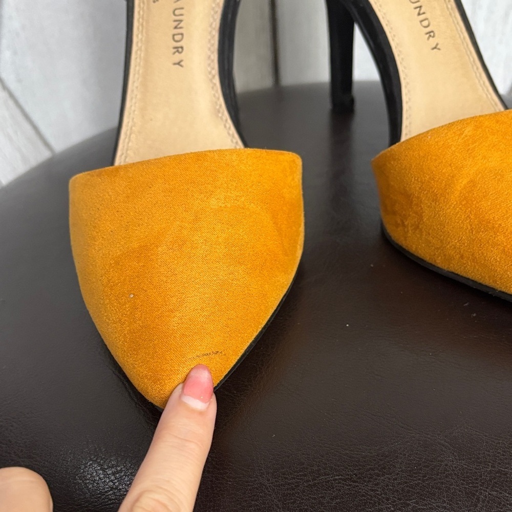 Chinese Laundry Mustard and Gray Heels - Picture 3 of 9